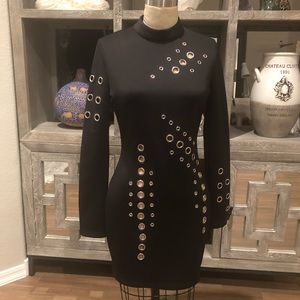 Black Neoprene Bodycon Dress